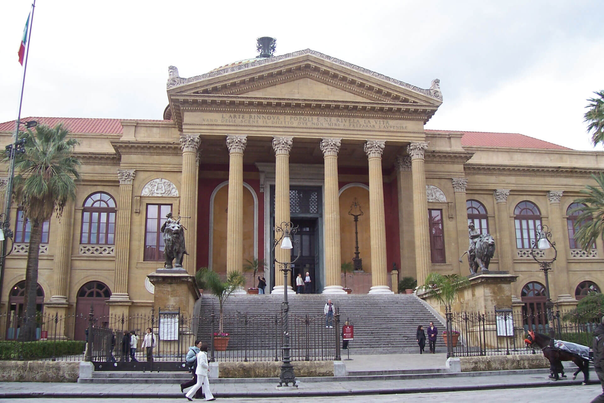 Teatro Massimo in Palermo, Italy’s largest opera house and a landmark stop on guided walking tours through the historic city center